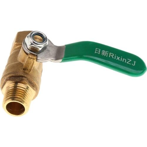 Female x Male-1/4 BSP Thread Full Port Brass Ball Valve Shut Off Switch Flow Control Handle Lever Water Oil Gas Fuel
