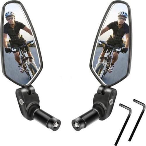 2PCS HD Bicycle Mirrors for Handlebars Multifunctional Bike Mirror Wide Angle Acrylic Mirror with 2 Wrenches Safety Glass Mirror