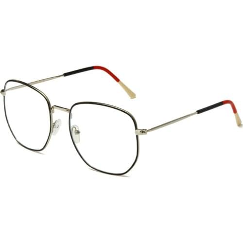 Womens Eyeglasses Anti-blue Glasses Frame Optical Spectacles Metal Polygonal Transparent Frame Optical glasses A0034