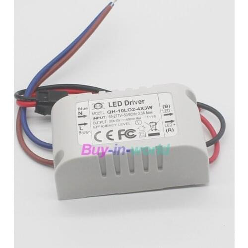 1pc AC 85-265V 2-4x3w 2X3W 3X3W 4X3W 600- 650mA LED Driver Convertor Transformer For Ceiling Light