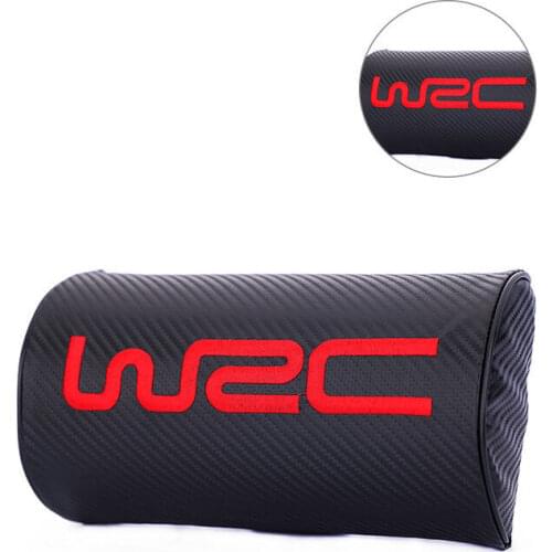 2pcs Carbon Fiber WRC World Rally Championship Car Headrest Neck Pillow Seat