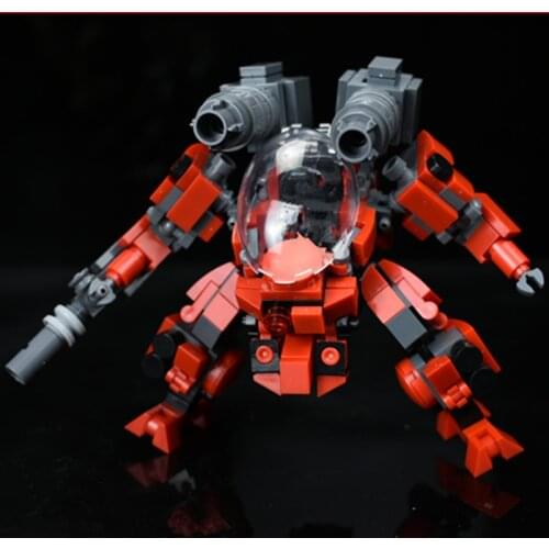 296Pcs+ STEM MOC Mecha Alpha Model Small Particle Building Blocks Educational Toy 16cm