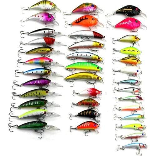 37PCS Artificial Hard Bait Minnow Crankbait Set Fishing Lures Kit Wobblers Pesca Swimbait