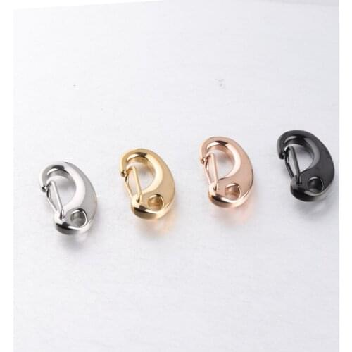 Stainless Steel Shrimp Bow Buckle Big Lobster Buckle Shrimp Male Connectors 4pcs 17*33mm Chain Spring Keychain Snap Button