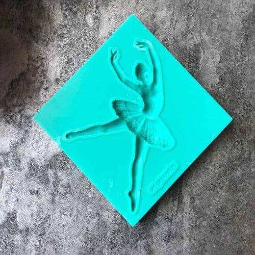 Ballet girl Cake Tool baking silicone mold hightemperature DIY chocolate cake decoration fondant Epoxy silicone mold J058