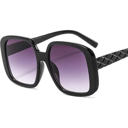 Black Square Oversized Sunglasses Women Big Frame Colorful Sun Glasses Female Mirror Oculos Unisex Gradient Hip Hop Shades