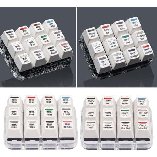 Cherry MX Switch 12-Key Switch Mechanical Keyboard Switch Test Tool Display Holder with Cover Caps