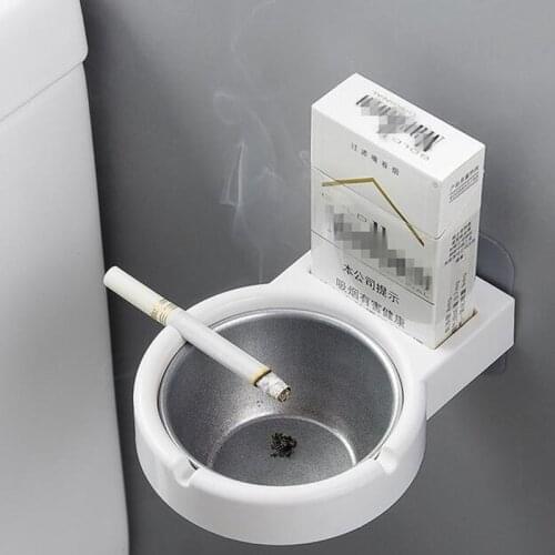 Ash Cylinder Holder Portable Stainless Steel Solid Wall Mount Cigaret Smoke Ashtray Storage Cup For Toilet Home Office Holder