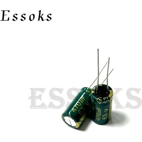 5pcs Electrolytic Capacitor 63V470UF 63V 470UF 10X20 13X20 mm High Frequency Low ESR Aluminum Capacitors