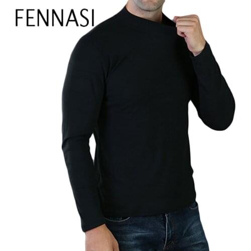 FENNAIS Mens Thermal Underwear Autumn Winter Plush High Johns Clothings Thickening Slim Fitting Plush Long Sleeve Pajamas