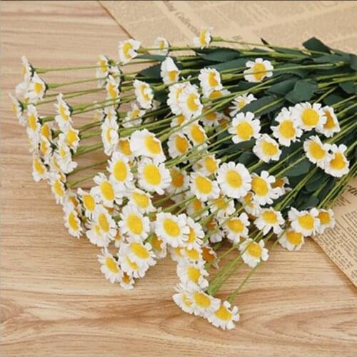 Simulation Feel Small Daisy High-grade Wild Fun Fake Flower Single Chrysanthemum Restaurant Floral Decorationartificial Flowers