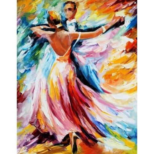 Painting By Numbers DIY Dropshipping 40x50 50x65 60x75cm A graceful waltz Figure Handmade Gift For Adult Unique Gift Home Decor