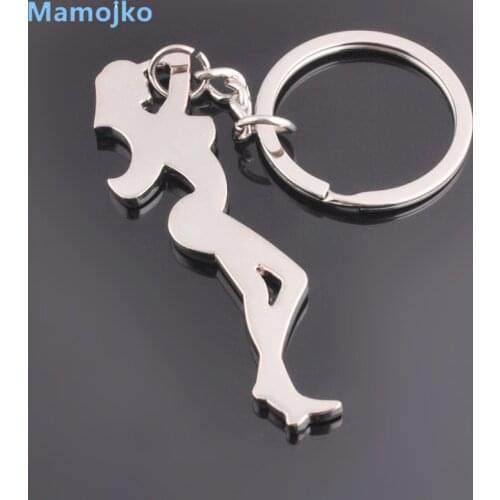 Mamojko Fashion Smooth Beauty Model Key Rng Creative Car Key Ring For Women Men Gifts HandBag Pendant Key Holder Ornament