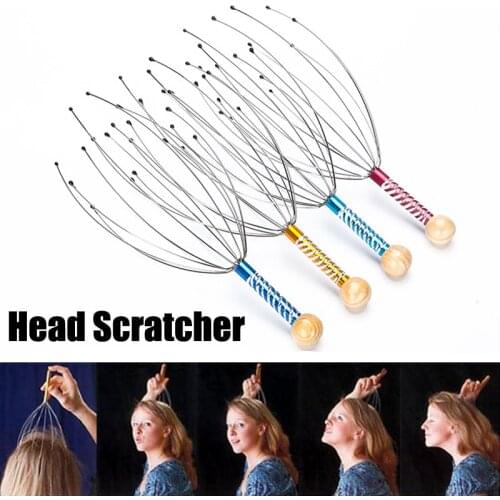 Body Back Scalp Massager Head Scratcher Manual Head Massager for Stress Relief Relaxing Scalp Scratcher Spa Relief Relaxation