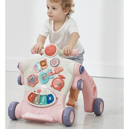 Multifunctional Puzzle Baby Walker Activity Sit to Stand Baby Learning Walker Toys