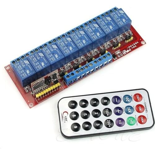 2V Multi-function Infrared Remote Control 8-Channel Relay Module Bidirectional Dropshipping