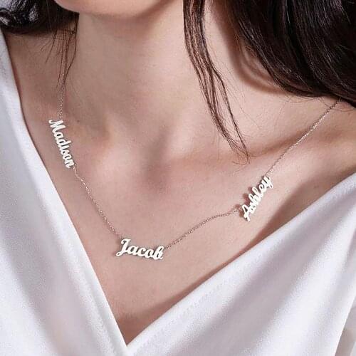 Fashion Custom Name Necklace For Women Personalized Family Clavicle Chain Nameplate Pendant Exquisite Jewelry Gifts Short Choker