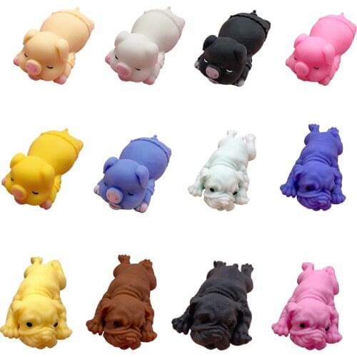 14Colors Soft Squishy Toys Creative Sensory Simulation Puppy Decompression Vent Dog Funny Spinner Pressure Kid Gifts