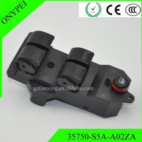 35750-S5A-A02ZA New Left Side Power Window Control Switch For Honda Civic CR-V 35750 S5A A02ZA 35750S5AA02ZA