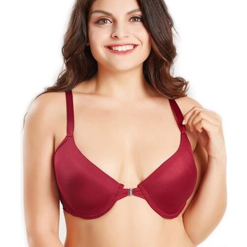 New Fashion Women Front Buckle Bra With Steel Ring Sexy Lace Vest Back Lingerie Plus Size Underwear Bralette Tops Size 36-48