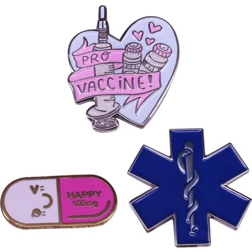 PF265 Dongmanli Doctor Nurse Enamel Pins Brooches Women Men Backpack Bags Badge Fashion Lapel Jewelry Friends Birthday Gifts