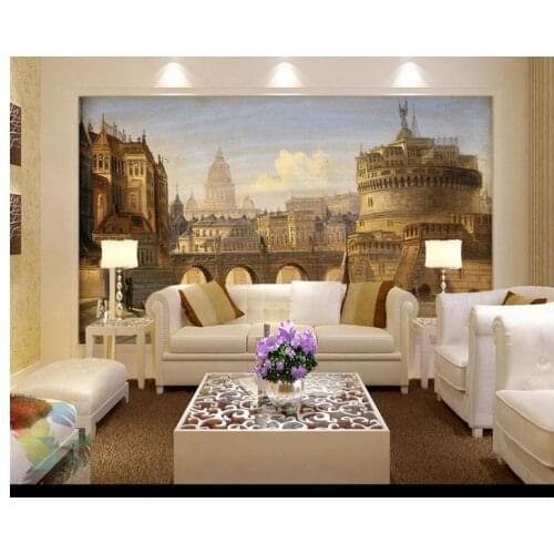 Custom 3d wall murals wallpaper Roman holy angels european-style castle wall painting background wall papers for living room