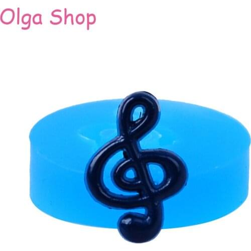 PYL699 21mm Music Note Silicone Push Mold - Cupcake Topper, Fondant, Sugarcraft, Chocolate, Candy, Resin Jewelry Making, Icing
