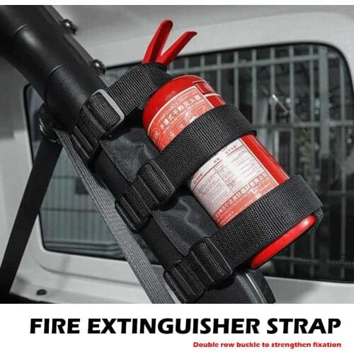 Adjustable Car Roll Bar Fire Extinguisher Holder Auto Car Trunk Extinguisher Bottle Fixed Bandage Strap Belt For Jeep Wrangler