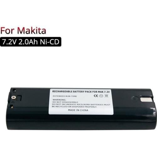 Replacement Batteries 7.2V 2000mAh Ni-CD Power Tools Rechargeable Battery for Makita 7000 7002 7033 3700D 4071D 4073D 4307D