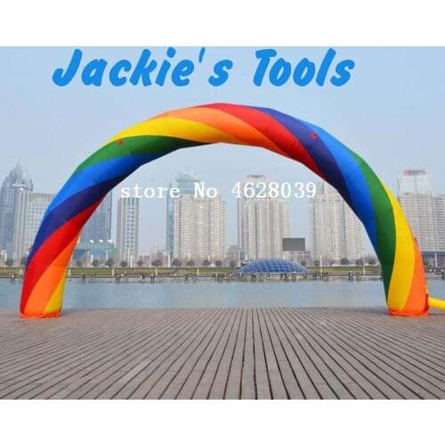 Brand New Discount 20ft*10ft D=6M/20ft inflatable Rainbow arch Advertising 6m fast shipping