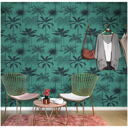 Modern Non-Woven Wallpaper Roll Maple Leaves Wall Paper Home Decoration