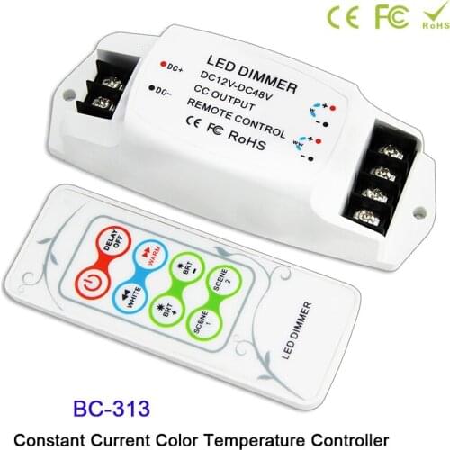 DC12V-48V 350MA/700MA PWM Color Temperature constant current led Controller+wireless RF remote led dimmer for led light
