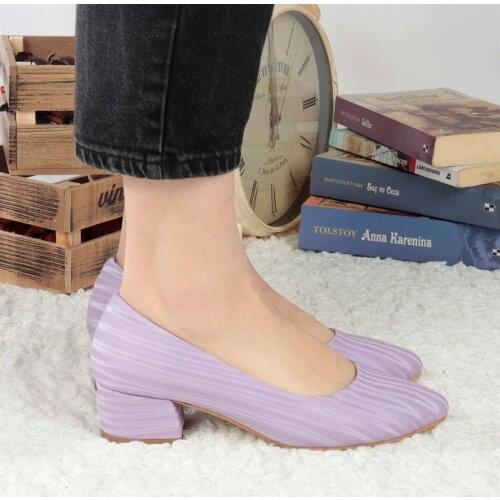 Nancy Lilac Satin Wedding Shoes Women Pumps 2021 New Bride Plus Size 43 Women Pointed Toe Women Pumps Women Shoes