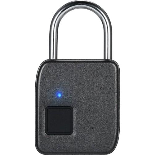 Smart Fingerprint Lock USB Rechargeable Keyless Waterproof Anti-Theft Security Padlock Door Luggage Case Lock