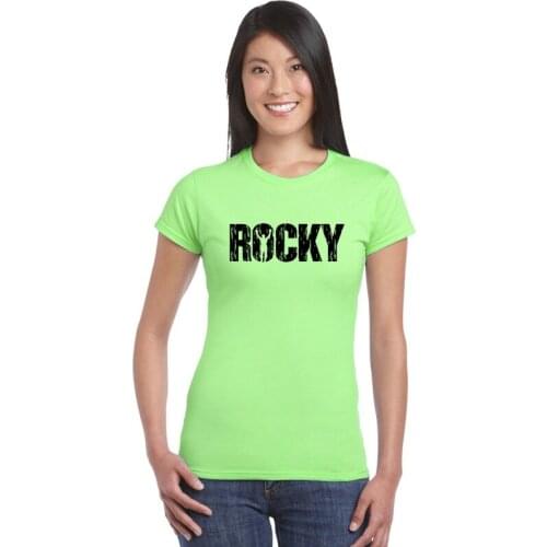 Girl hip hop topshirts Pop womens T-shirt Rocky Balboa Artwork woman Tshirt Sturdy Muscle t shirt hombre jogger Workout Tee