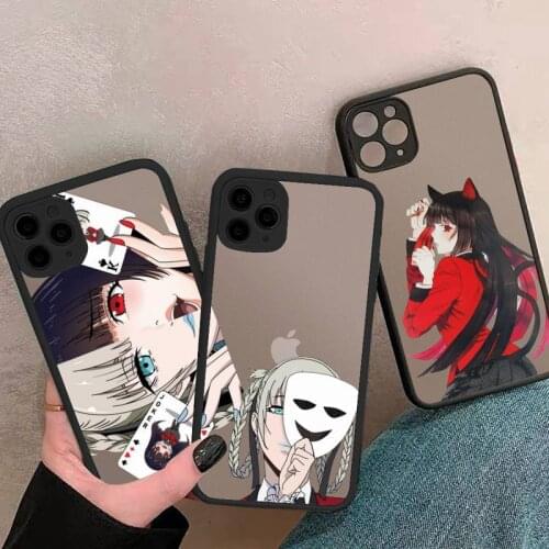 Japanese Anime Kakegurui Jabami Yumeko Phone Case For iphone 12 11 8 7 plus mini x xs xr pro max matte transparent cover