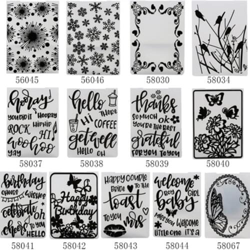 YINISE Plastic Craft Embossing Folder For Scrapbook Stencils Frame DIY PAPER Album Cards Making Template Mold CRAFT SUPPLIES