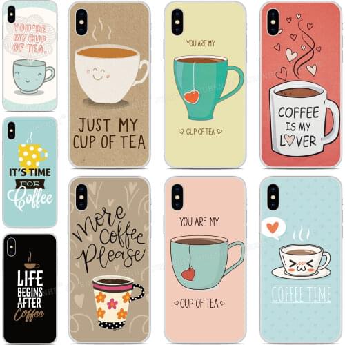 Printed Funny Tea Coffee Cover For Vsmart Active 1 Plus Star 3 JOY 4 Live BQ Aquaris X2 X Pro U U2 Lite V VS Phone Case Fundas