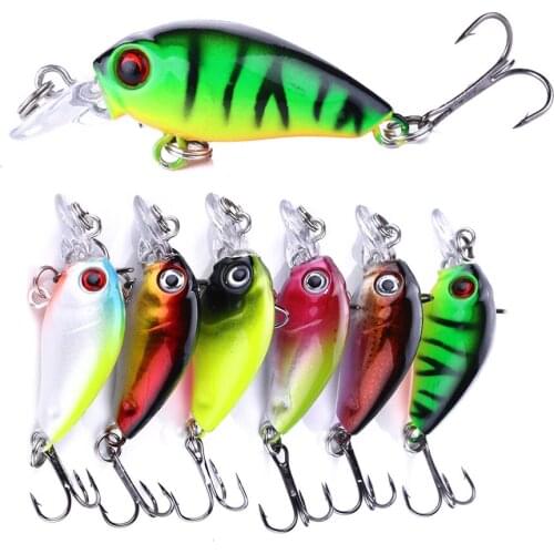 1pcs 4.5cm 4g Crankbait Fishing Lure Artificial Crank Hard Bait Topwater Minnow Fishing Wobblers Fish Lures lure