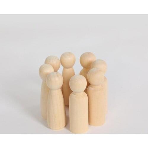 1Pcs Wooden Building Blocks DIY Creative Graffiti Children Handmade Craft Toy Boy Girl Wood Doll Educational Toys For Children