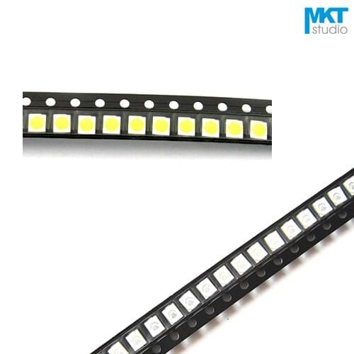100Pcs Free Shipping Sample SMD 3528 LED Light Emitting Diode Beads Blue/Pure Green/Orange/Red/White/Yellow/RGB