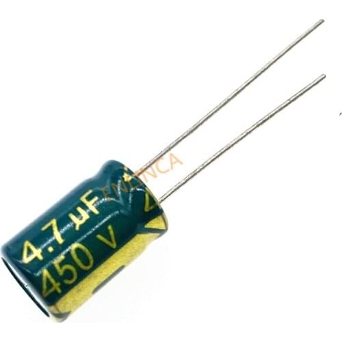 500pcs/lot Electrolytic Capacitor 4.7uF 450V 8mm*12mm Best Quality
