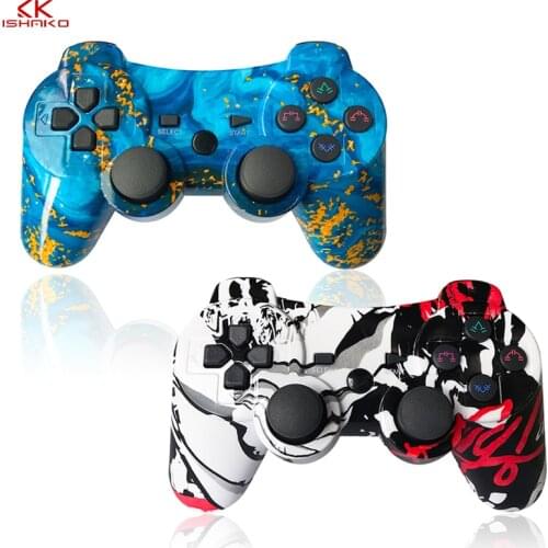 K ISHAKO 6 axis Wireless Game Controller For Snoy PS3 Gaming Joystick usb joystick for pc Bluetooth Vibration Gamepad For PS3