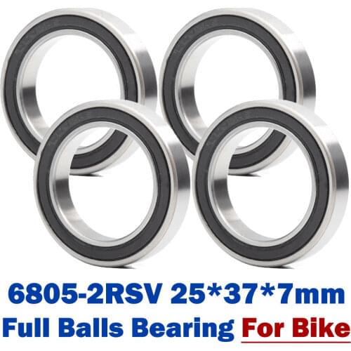 6805 VRS MAX Bearings 25*37*7mm ( 4 PC ) Bike Pivot Chrome Steel Blue Sealed with Grease 6805LLU Cart Full Balls Bearing