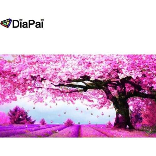 DIAPAI 5D DIY Diamond Painting 100% Full Square/Round Drill "Flower tree scenery"Diamond Embroidery Cross Stitch 3D Decor A21188