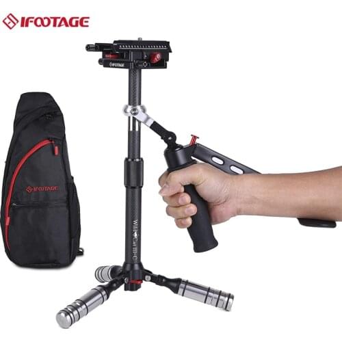 IFOOTAGE Aluminum Handheld Camera Stabilizer 20 inches Video Steadycam Stabilizer with 1/4 inch Screw Quick Release Plate Compat