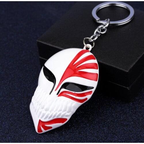 Anime Tokyo-Ghouls Keychain Trinket Jewelry Kaneki Ken Skull Face Keyrings Metal Pendant Keyholder Backpack Car Key Chains