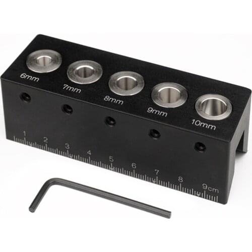 Wood Doweling Jig Straight Angle Guide Pocket Hole Jig Kit Aluminum Alloy Hole Drill Guide Locator For Woodworking Tools DIY