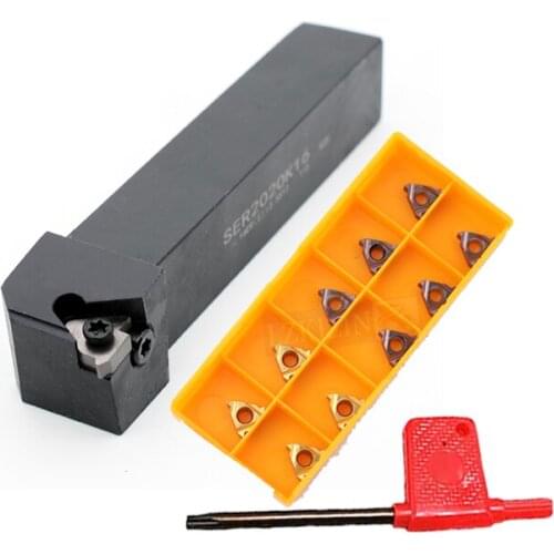 1PC SER2020K16 SEL2020K16 Lathe Turning Tool Holder +16ER AG60 AG55 A60 A55 G60 G55 Carbide Inserts CNC Thread Turning Tool Sets