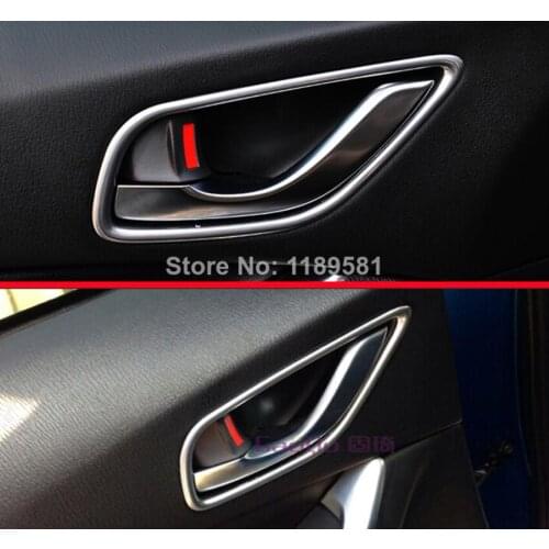 For Mazda CX-5 2013 2014 2015 2016 ABS Pearl Chrome Interior Car Decoration Door Handle Cover Trim Molding